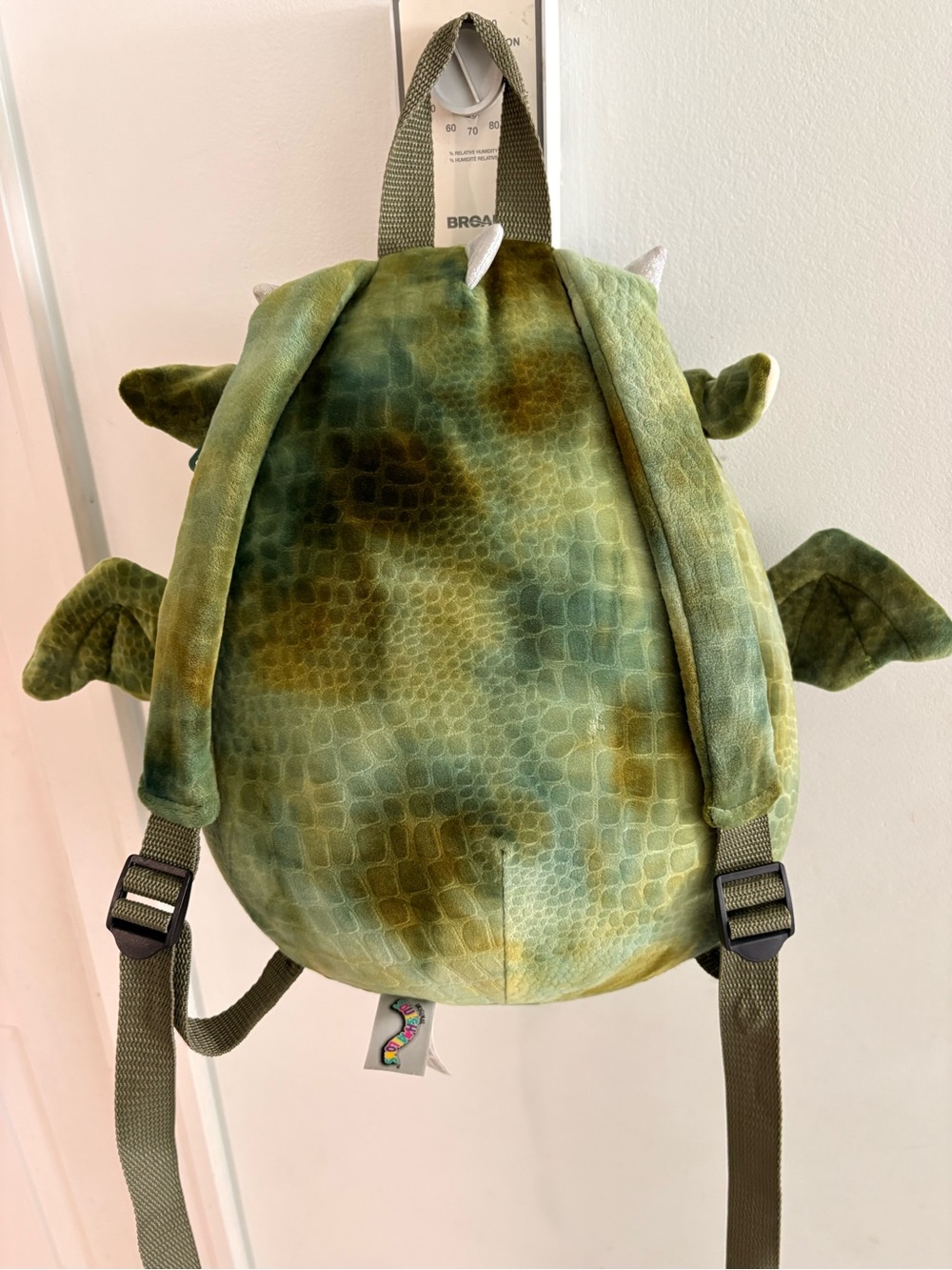 Squishmallows Green and Cream Dragon Plush Backpack - Picture 2 of 5